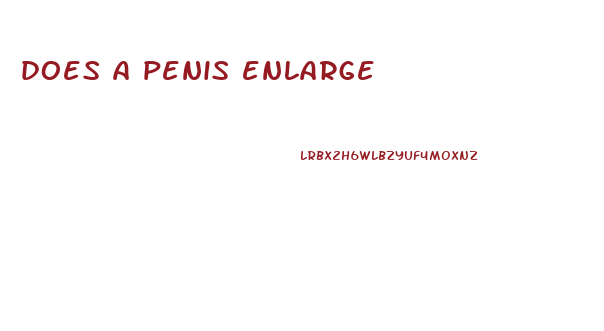 does a penis enlarge