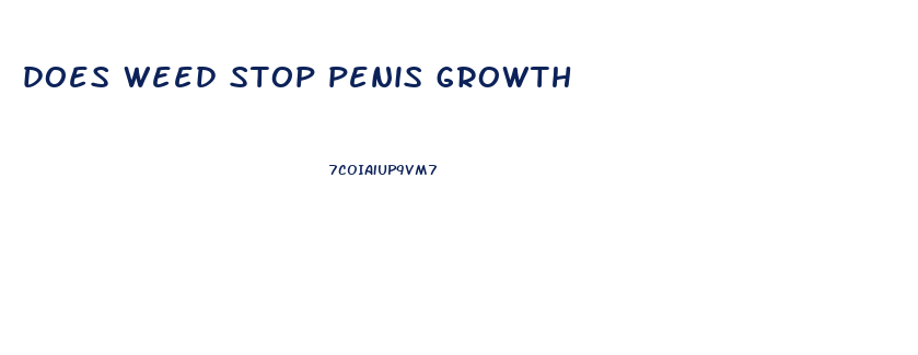 does weed stop penis growth