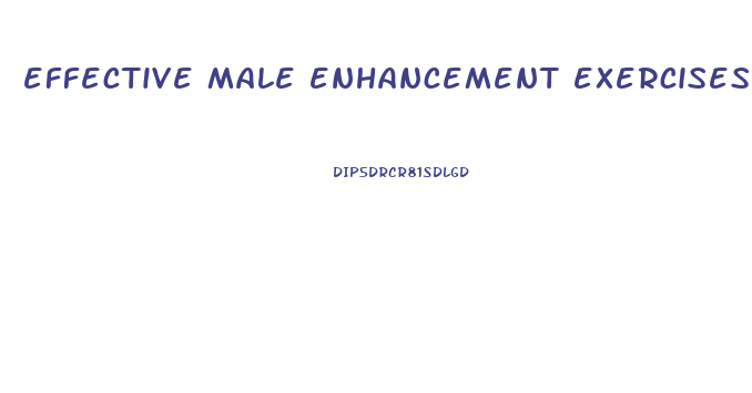 effective male enhancement exercises