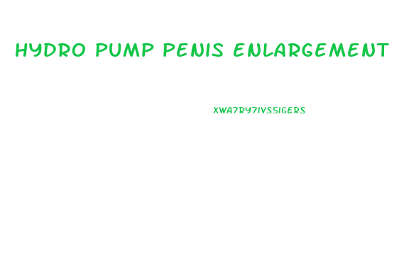 hydro pump penis enlargement