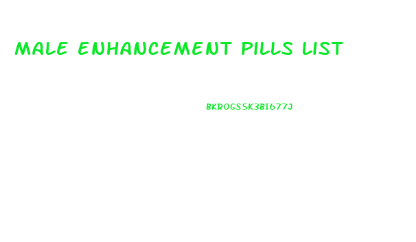 male enhancement pills list