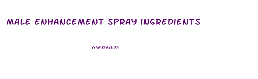 male enhancement spray ingredients