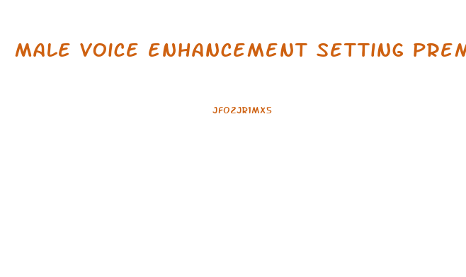 male voice enhancement setting premiere