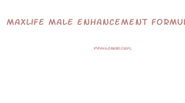 maxlife male enhancement formula