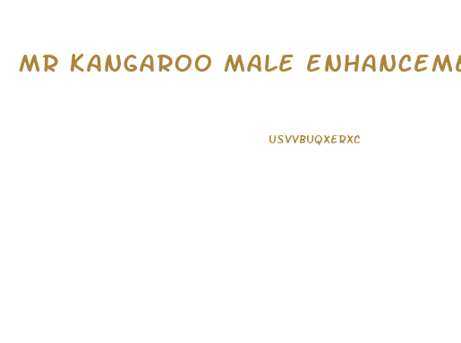 mr kangaroo male enhancement