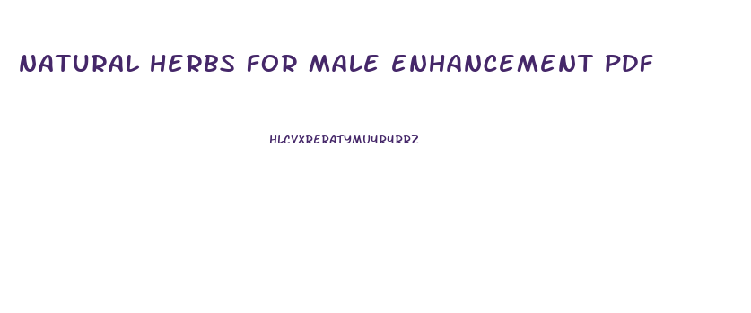 natural herbs for male enhancement pdf