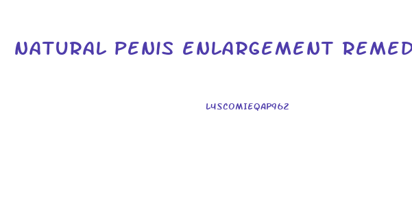 natural penis enlargement remedies