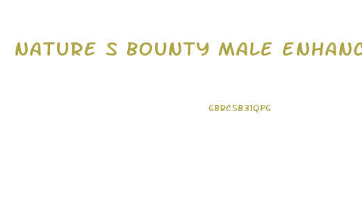 nature s bounty male enhancement