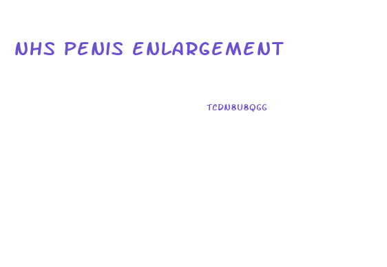 nhs penis enlargement