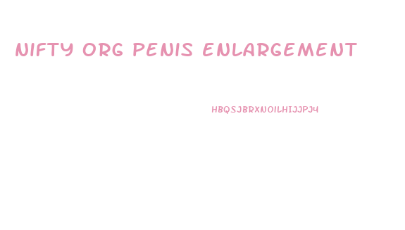 nifty org penis enlargement