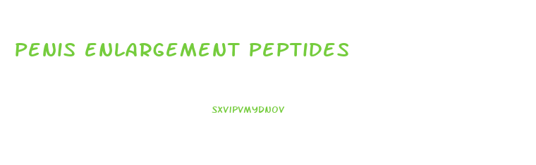 penis enlargement peptides