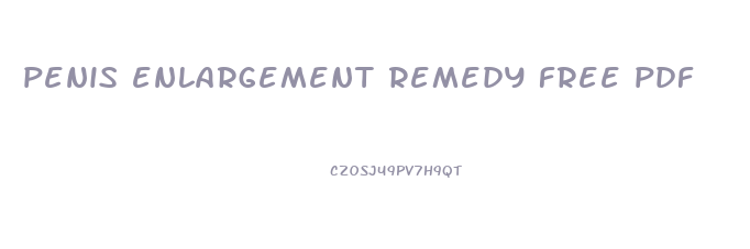 penis enlargement remedy free pdf