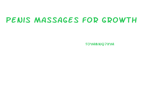 penis massages for growth