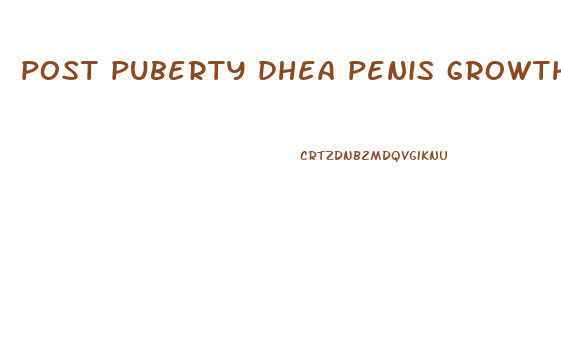 post puberty dhea penis growth