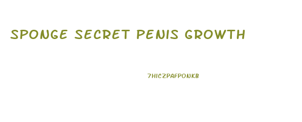 sponge secret penis growth