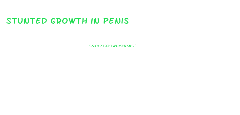 stunted growth in penis