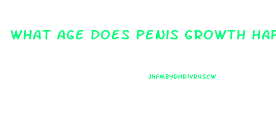 what age does penis growth happen