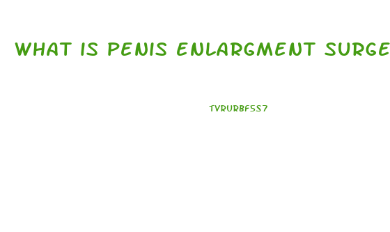 what is penis enlargment surgery