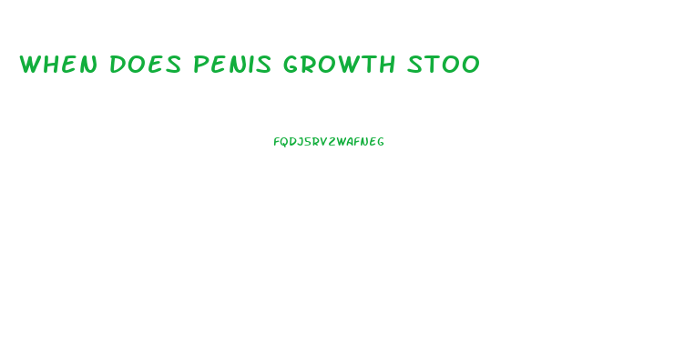 when does penis growth stoo