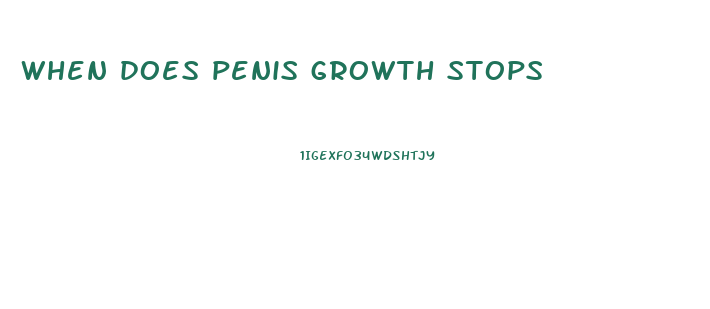 when does penis growth stops