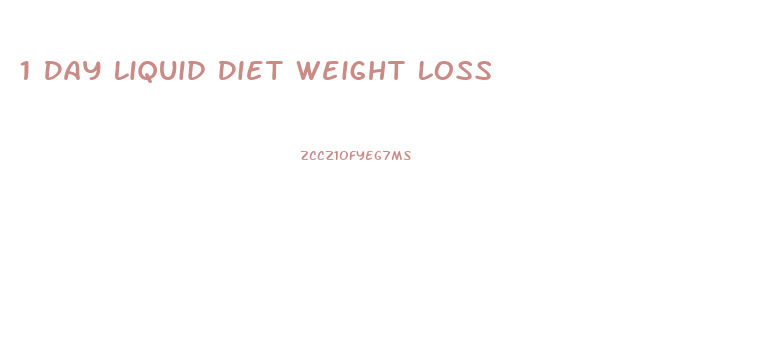 1 Day Liquid Diet Weight Loss