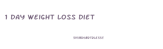 1 Day Weight Loss Diet