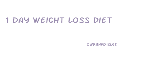 1 Day Weight Loss Diet