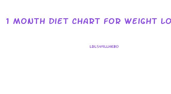 1 Month Diet Chart For Weight Loss