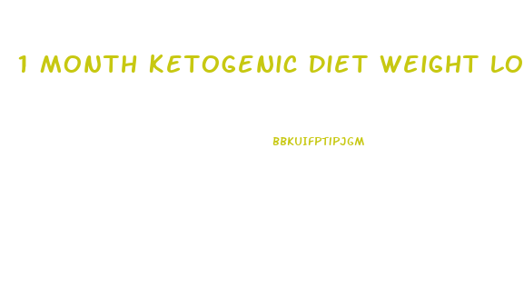 1 Month Ketogenic Diet Weight Loss