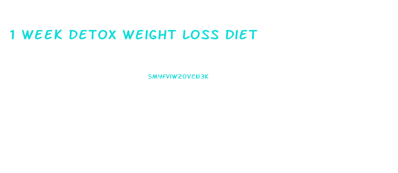 1 Week Detox Weight Loss Diet