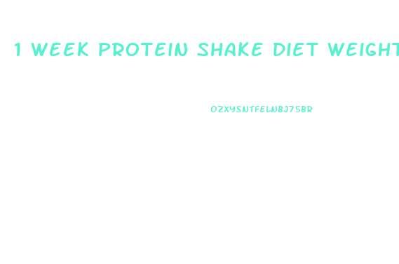 1 Week Protein Shake Diet Weight Loss Results