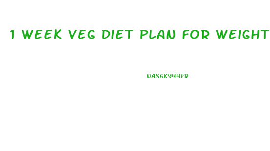 1 Week Veg Diet Plan For Weight Loss