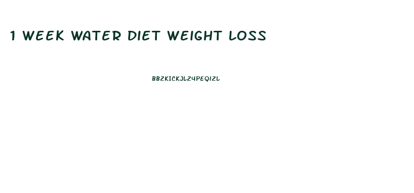 1 Week Water Diet Weight Loss