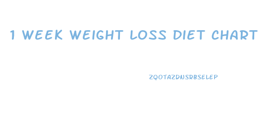 1 Week Weight Loss Diet Chart