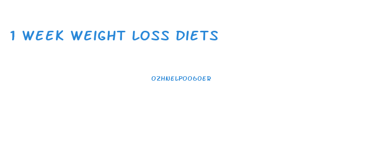 1 Week Weight Loss Diets