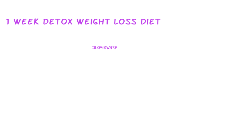 1 week detox weight loss diet