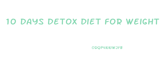 10 Days Detox Diet For Weight Loss Pdf