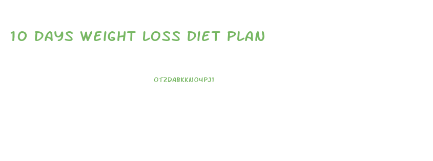 10 Days Weight Loss Diet Plan