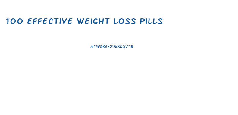 100 Effective Weight Loss Pills