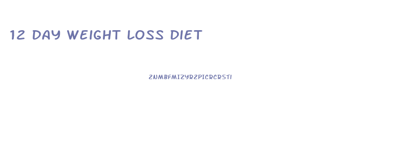 12 Day Weight Loss Diet