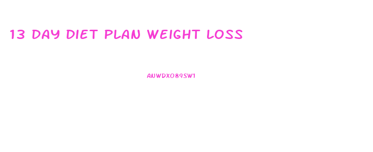 13 Day Diet Plan Weight Loss