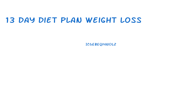 13 Day Diet Plan Weight Loss