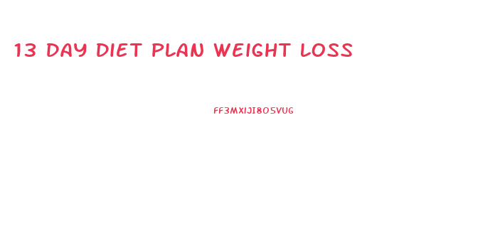 13 Day Diet Plan Weight Loss