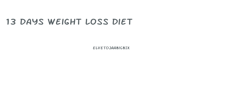 13 Days Weight Loss Diet