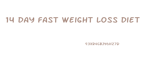 14 Day Fast Weight Loss Diet