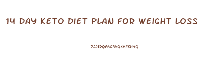 14 Day Keto Diet Plan For Weight Loss