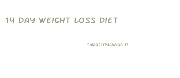 14 Day Weight Loss Diet