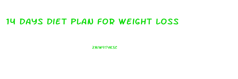 14 Days Diet Plan For Weight Loss