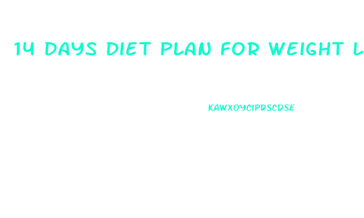 14 days diet plan for weight loss