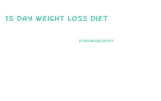 15 Day Weight Loss Diet